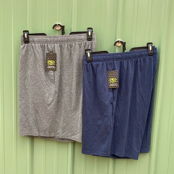 Men's Tri Blend Comfy Active Athletic Lounge Shorts 2-Pack Size 2XL - Picture 1 of 11